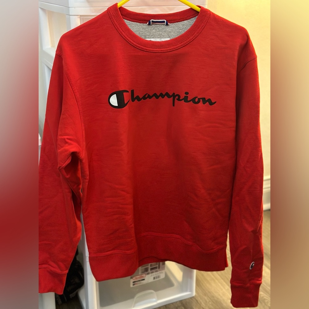 Men’s red champion sweater